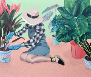 Helena Toraño, Plantas de interior, 2016. Acrílico sobre lienzo, 60 x 73 cm.