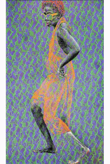 Evans Mbugua | "Chakacha"| 2019 | Oil on plexiglass and photopaper