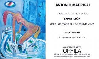 Flyer Exposición Antonio Madrigal