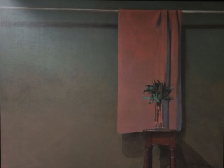 Héctor Giuffré, Lo denso y lo extenso, acrílico sobre tela, 1974/83, 154x200 cm. por cortesía del autor y de la galería Jacques Martínez .