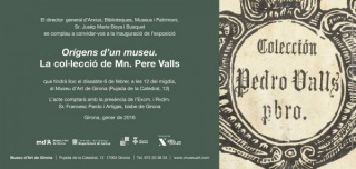 Orígens d'un museu. La coŀlecció de Mn. Pere Valls