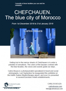 Poster exhibition Chefchauen, a cidade azul de Marrocos no Eurostars Das Artes