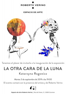 Invitación exposición LA OTRA CARA DE LA LUNA de Katarzyna Rogowicz en EA Roberto Verino