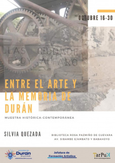 Afiche exposición Entre el arte y la memoria de Durán
