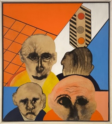 Inacio Rodrigues, Acrílica sobre papel sobre duratex, 1969, 44x39 cm  — Imagen cortesia de la Galeria Berenice Arvani