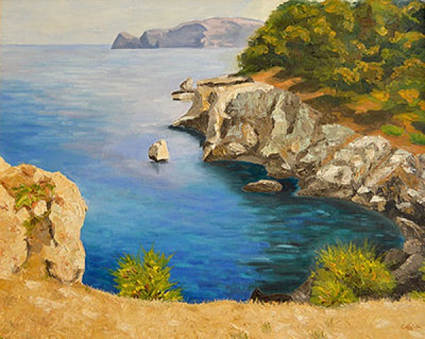 Cristina Galofre, Sa Roqueta, óleo sobre lienzo, 64x80 cm.