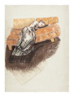 Paula Rego. Depression No.3, 2007, pastel sur papier, 107 x 78 cm. Courtesy Ostrich Arts Ltd. and Victoria Miro © Ostrich Arts Ltd. — Cortesía Galerie Lelong & Co.