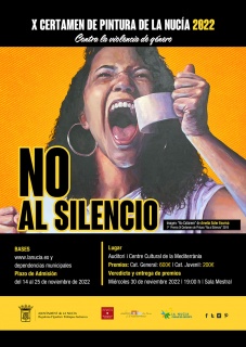 Cartel X Certamen de Pintura "No al Silencio" 2022.