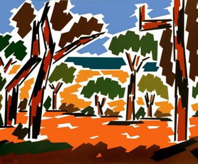 Rosa Torres, Sèrie Mar i Arbres, 1987 — Cortesía del Gremi de Aleries d'Art de Catalunya