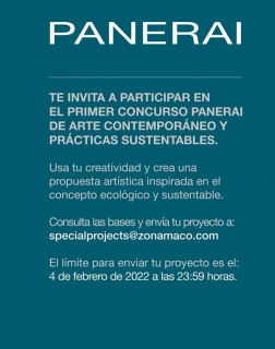 Primer Concurso PANERAI de arte contemporáneo y prácticas sustentables