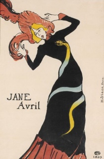 Toulouse-Lautrec. Jane Avril, 1899. Imagen cortesía del Musee d’Ixelles