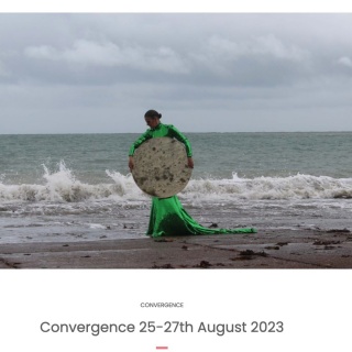 Image Kira O’Reilly Tide Turning, sea defence, 2017 Wake Festival, UK.  Photo credit: Luke Jones