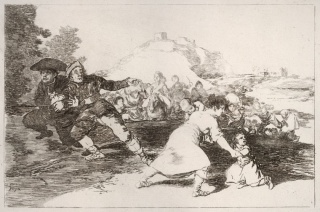 Francisco de Goya y Lucientes, Desastres de la Guerra: I Saw It (Yo Lo Vi), 1814–20. Etching, burnished aquatint, lavis, drypoint and burin on laid paper. Plate: 6 5/16 x 9 1/4 in.; sheet: 8 9/16 x 12 ½ in. Norton Simon Art Foundation. M.1977.18.1.44.G