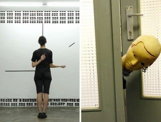 Left: Maria Noujaim, Twist, 2017. Performance. Right: Geumhyung Jeong, Record Stop Play (video still), 2011. Imagen cortesía art-agenda
