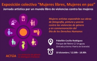 Cartel Mujeres libres, mujeres en paz.