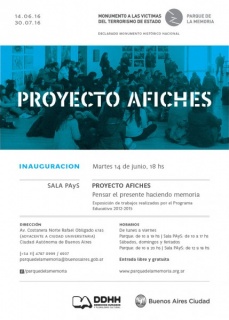 Proyecto Afiches. Pensar el presente haciendo memoria