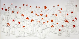 Frank Plant, Oh the Humanity… Painted steel. 400x200cm.