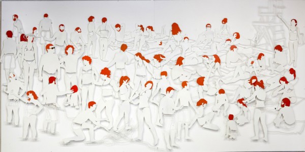 Frank Plant, Oh the Humanity… Painted steel. 400x200cm.