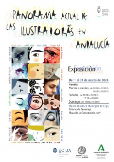 Cartel "Panorama actual de las ilustradoras en Andalucía"