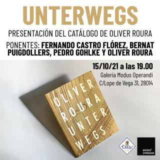 Invitación - UNTERWEGS - presentación del catálogo de Oliver Roura