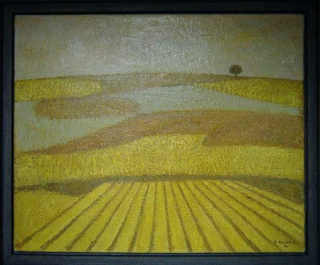 Conxa Ibáñez, Castella. Oli s/tela, 73 x 60 cm, 1996 — Cortesía de Canals Galeria d’Art