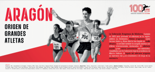 Cartel "Aragón, origen de grandes atletas"