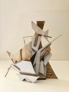 Andrea V Wright. Maquette for future sculpture 9. Digital print, Card. 26x35x9 cm. 2020  Cortesía de la galería Nordés