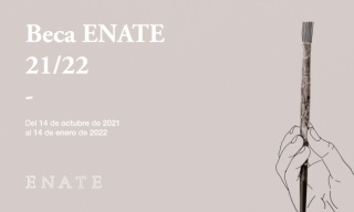Cartel de la Beca de Arte ENATE 2021-2022. Cortesía de Bodega ENATE