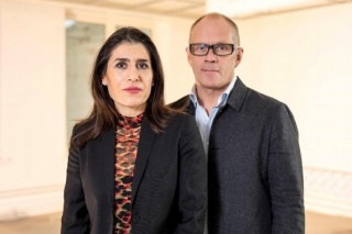 Eva Gonzalez-Sancho and Per Gunnar Eeg-Tverbakk, comisarios de la Oslo Biennial. Foto Niklas R. Lello.
