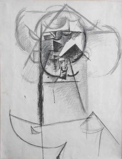 Pablo Picasso 'Mademosielle Léonie, (Etude)', 1910 Crayón y tinta china sobre papel © Succesion P. Picasso. VEGAP. Madrid, 2019 Colecciones Fundación MAPFRE