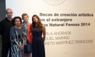 XX Aniversario MAC: Miguel Mariño, Carmen Fernández Rivera, Martínez Troncoso y Carla Andrade.