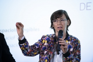 Laura Fernández Orgaz, en la presentación de Intangibles. Cortesía de Fundación Telefónica