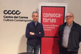 Director gerente del Consorci de Museus de la Comunitat Valenciana, José Luis Pérez Pont (izqda.), y el secretario general del IVAJ, Jesús Martí Nadal