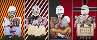 'Los cuatro dictadores' Eduardo Arroyo, 1963. Cortesía del Museo Reina Sofía