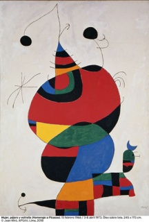 Mujer, pájaro y estrella (Joan Miró). Cortesía del MALI