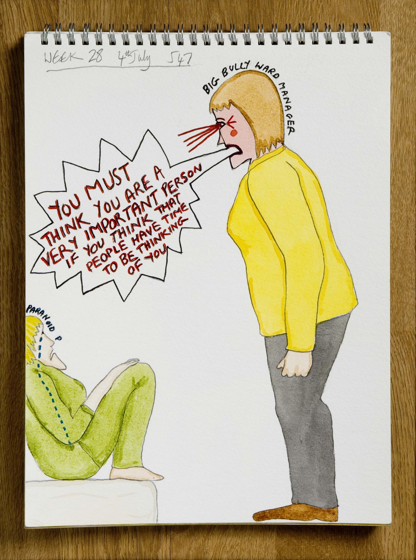 Drawings: Mental Illness and Me: Day 547 (1997) - Bobby Baker