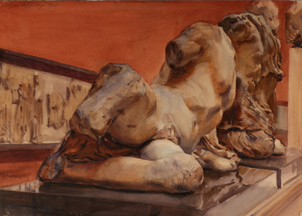 Estatua de mármol del Partenón en el Bristish Museum (1913) - George Owen Wynne Apperley - Jorge Apperley