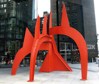 Alexander Calder. Saurien (1975) at 590 Madison Ave, New York