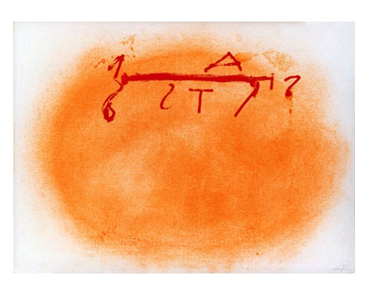 Signes sobre taronja (1997) - Antoni Tàpies