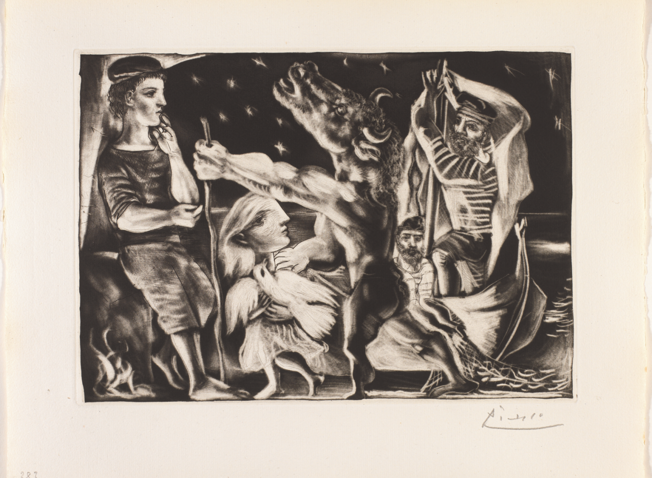 Suite Vollard Minotauro ciego guiado por una niña, III, 04/11/1934 (1934) - Pablo Picasso