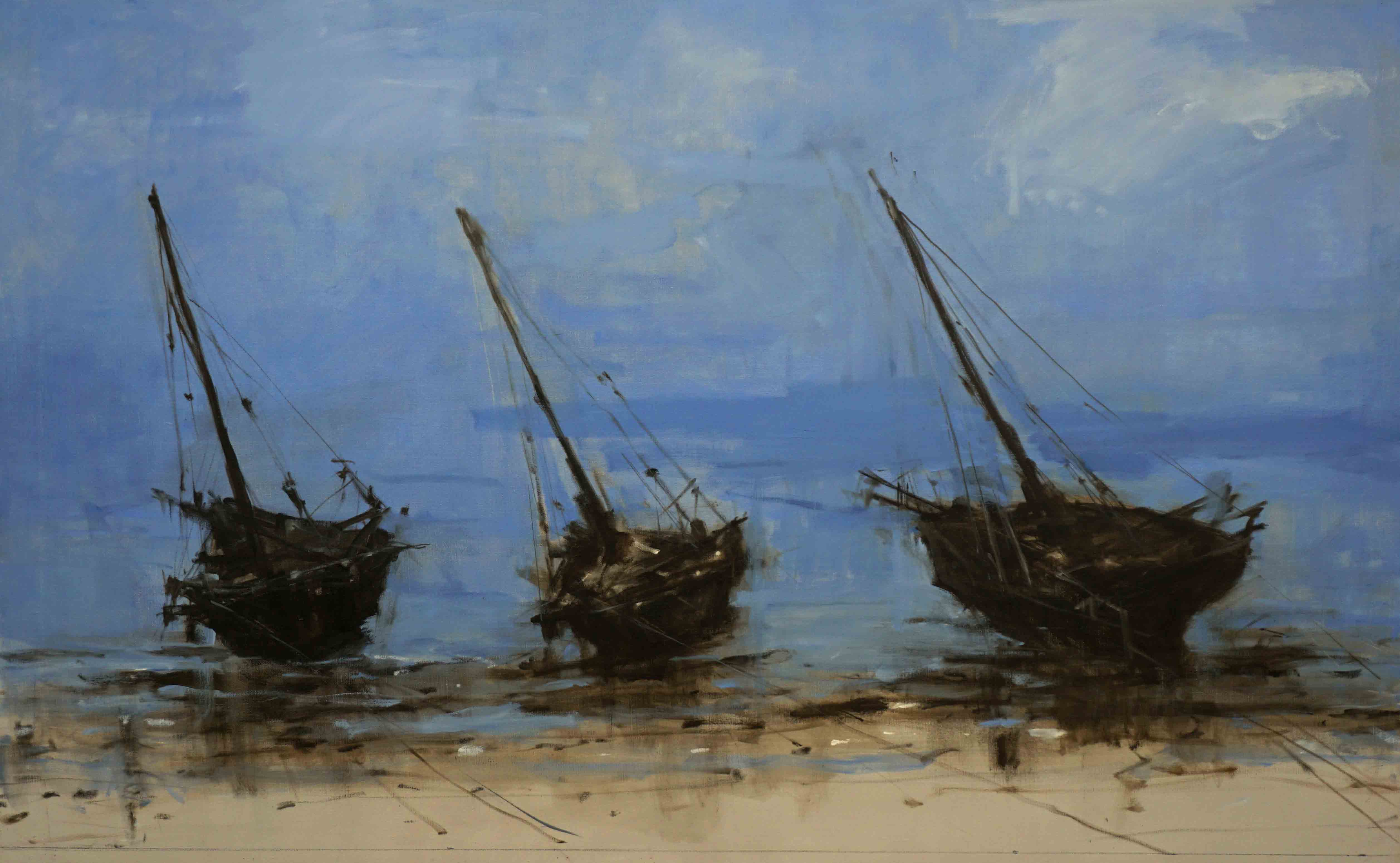 barcas en las playas de Bagamoyo n 3 (2020) - Calo Carratalá