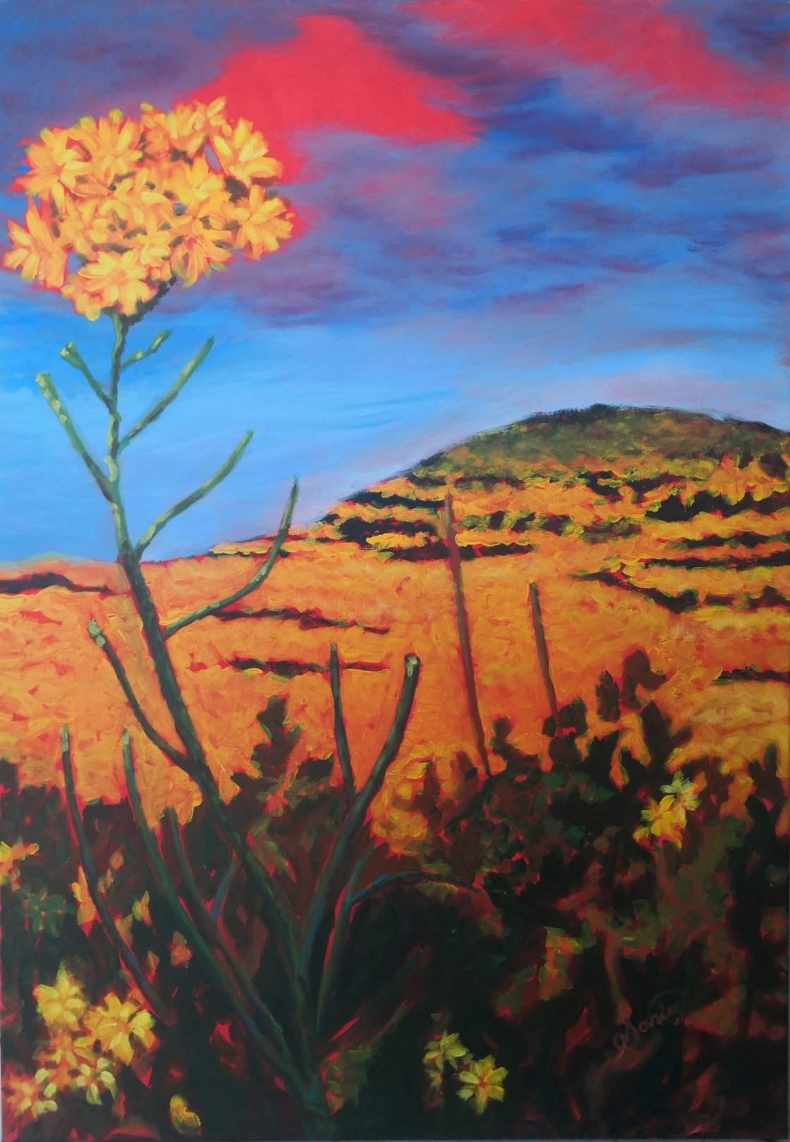 Montaña de flores amarillas (2021) - Sonia Mora - Soniafinearts