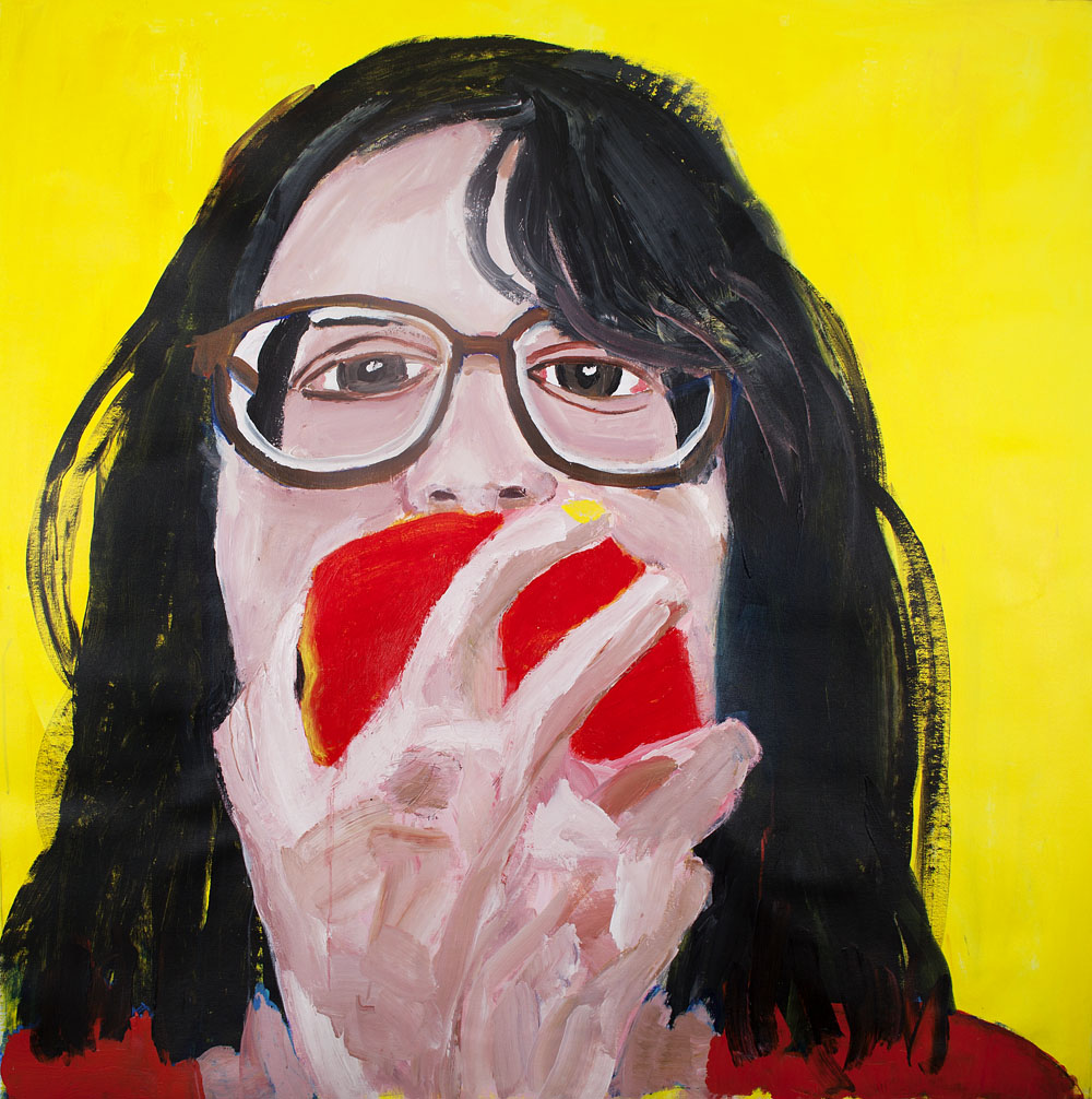 Autorretrato comiendo manzana (2017) - Gimena Herrera