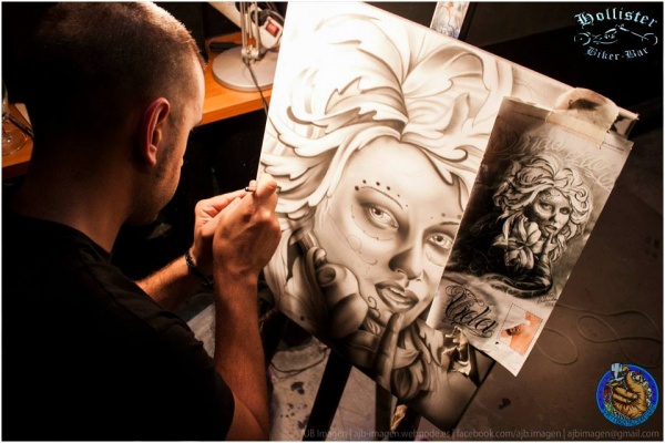 Aerografía, arte y entretenimiento.