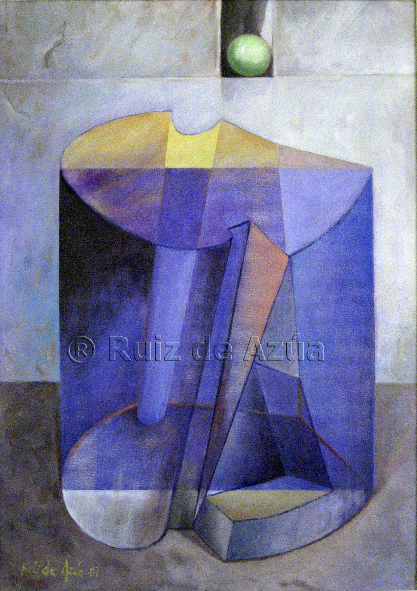 Cuadrado violeta inscrito en figura. (2001) - Juan Carlos Ruiz de Azúa López de Arróyabe