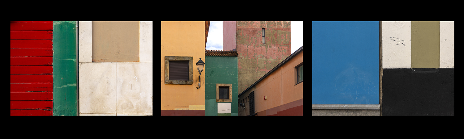 Triptico Azul, Naranja, Ocre, Rojo, Verde y Blanco (2024) - Luis Pita