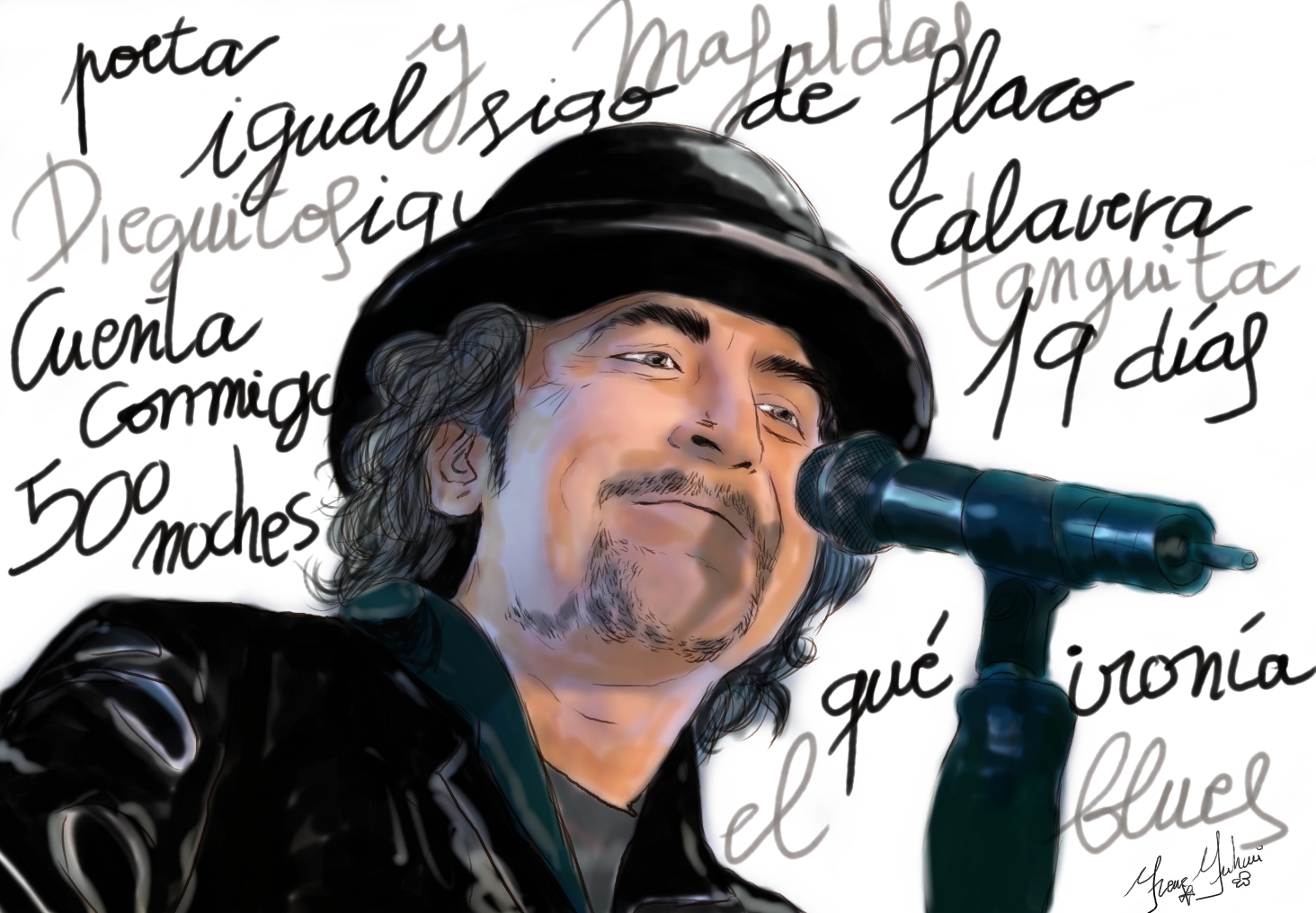 Retrato de Joaquín Sabina (2015) - Irene R. Rodriguez - Yrene Yuhmi