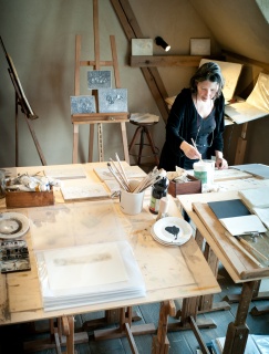 Gabriela Stellino en su atelier - Foto Telemach Wiesinger