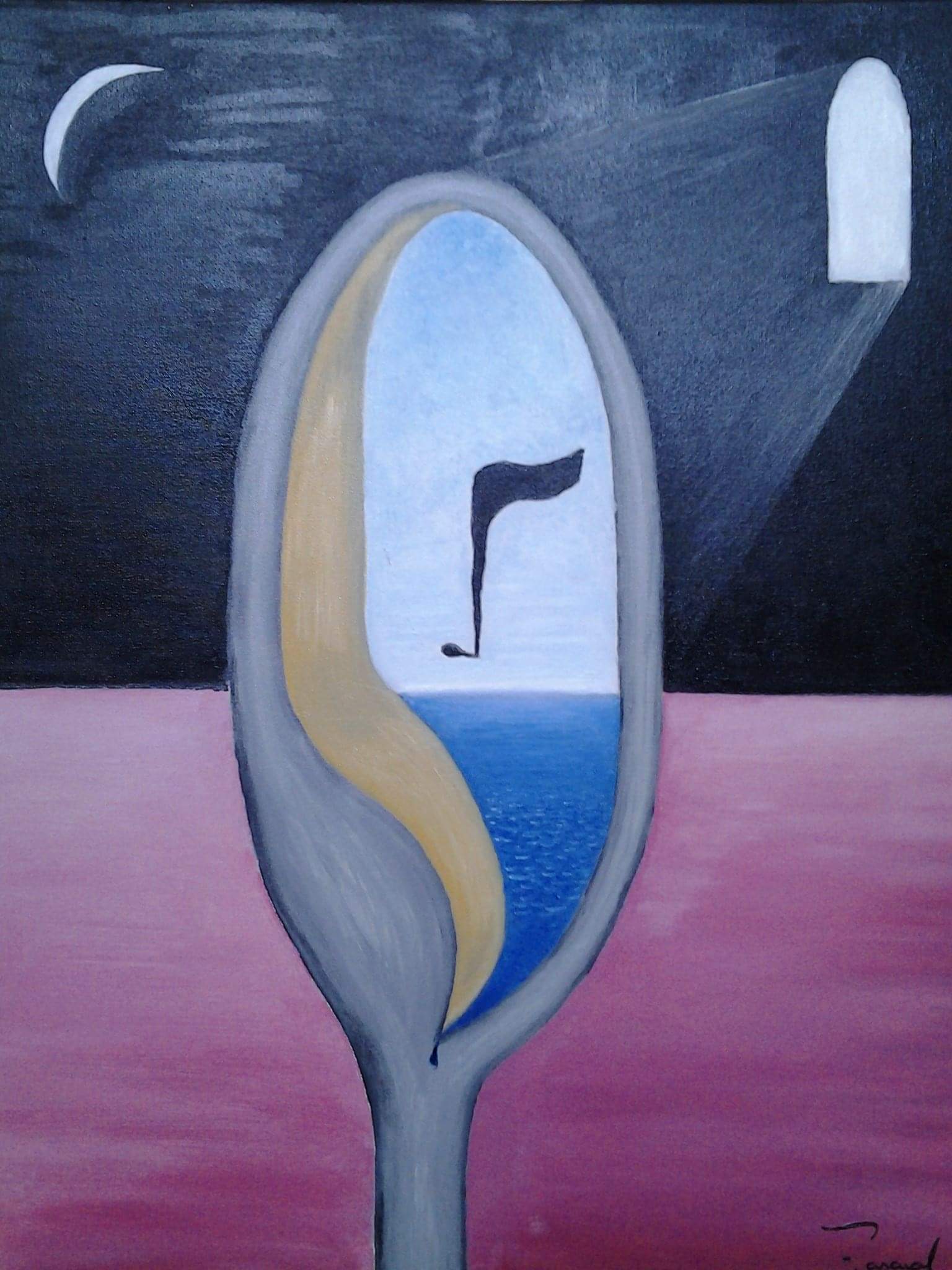 Cabeza de mujer con velo de mar, atraves de la cabeza de una aguja. (2006) - Francesc Pascual