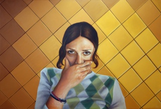 Retrato de Andrea en amarillo